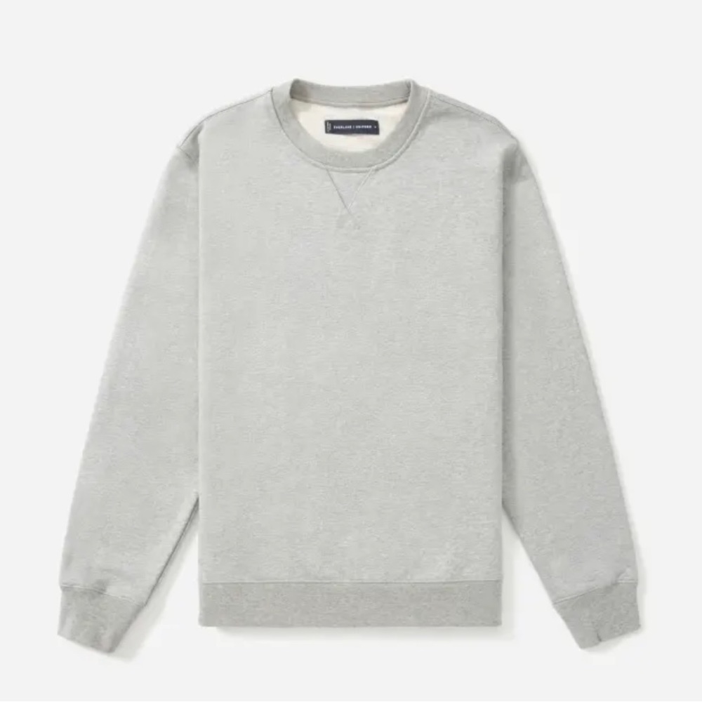Everlane Uniform French Terry Classic Heather Gray Sweatshirt M